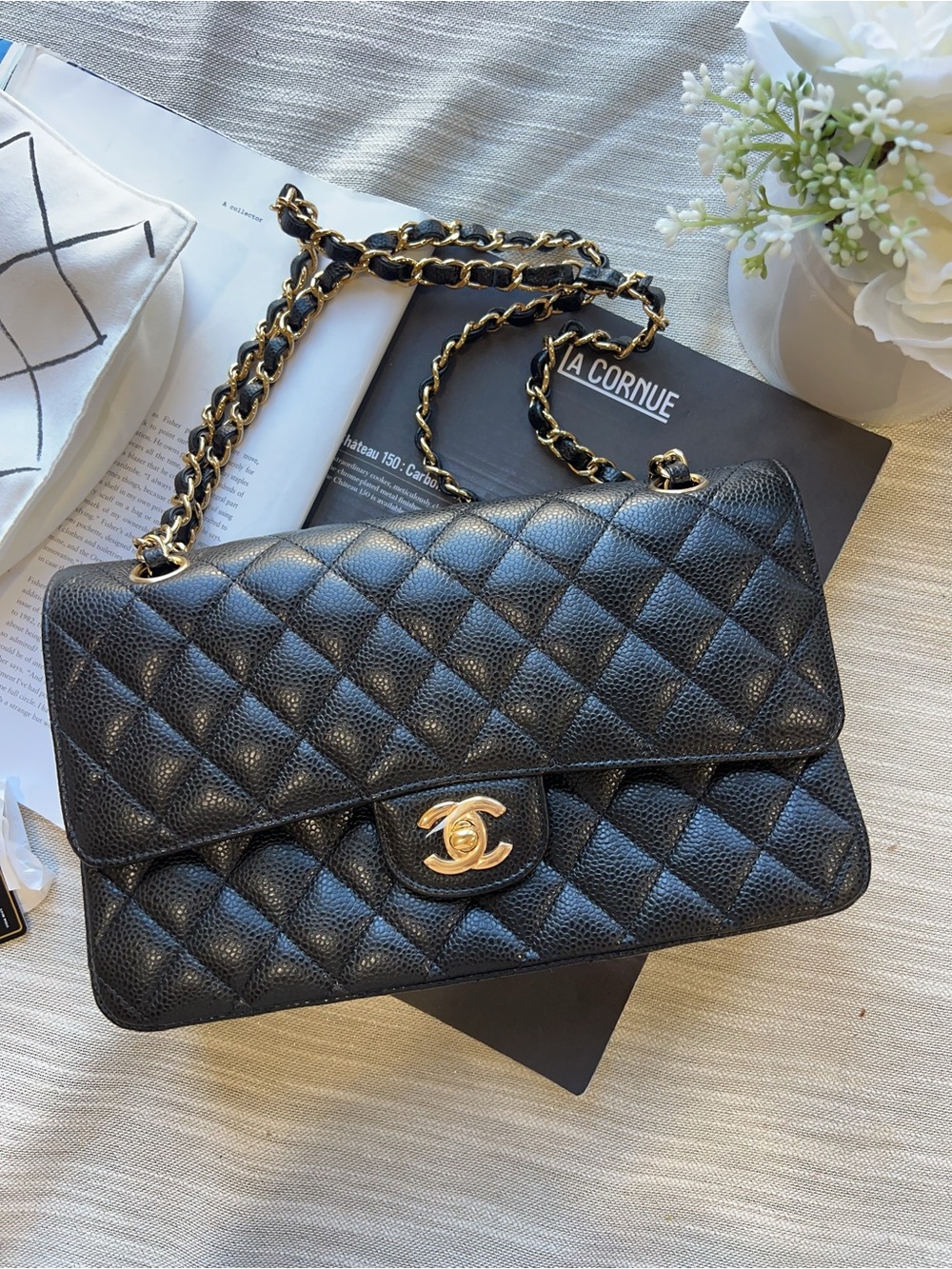 Chanel Caviar Quilted Medium Double Flap Black